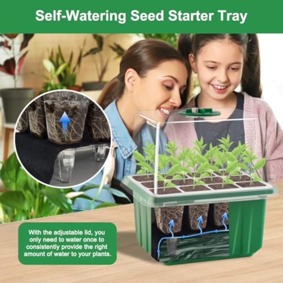 Seed Starter Tray with Light 6 - đánh giá và giá Humidity Dome Kit